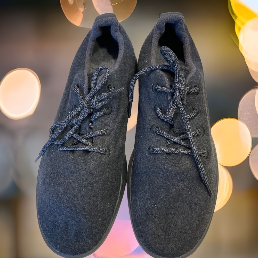 Allbirds Men's Wool Runners CLASSICS: Natural Black (Black Sole), Size 12